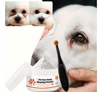 Polvo removedor de manchas de lágrimas para mascotas, fórmula de planta de , juego de , limpiador universal para el área de para perros y gatos, eliminación de manchas de lágrimas, no irritante