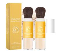 Polvos Sueltos Minerales Con Protección Solar Natural, FPS 50, Acabado Mate, 2 Unidades, Control De Grasa, Ligeros Y Transpirables, Con Brocha, Acabado Mate Duradero, Minimiza Las Líneas Finas