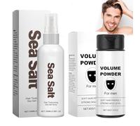 Polvos Texturizantes Pelo 40g + Polvos Texturizantes Pelo Hombre Spray 100ml, Polvo Hair Hombre, Fijación Duradera, Mejora la Textura y el Volumen