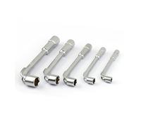 POLXLMOFXO 5 UNIDS CRV FRUSTED SUPERFICIE TUBO Llave L Tipo de perforación en forma Codo doble hexagonal Hexagon Set llavero 6 8 10 12 14 mm