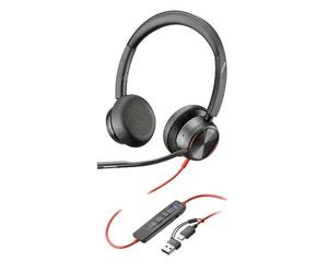POLY 8X225AA cuffia e auricolare Cablato A Padiglione Ufficio USB tipo-C Nero