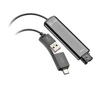 Poly - DA75 USB-A/USB-C Digital Adapter (Plantronics) - Works with Call Center Quick Disconnect (QD) Headsets - Acoustic Hearing Protection -Works with Avaya, Genesys,&Cisco Call Center Platforms