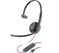 Poly auriculares blackwire 3210 monaural usb-c + adaptador usb-c/a (pa