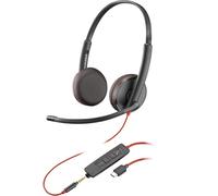 Poly auriculares blackwire c3225 estéreo usb-c (paquete)