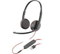 Poly auriculares estéreo blackwire 3225 usb-a