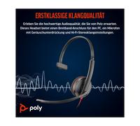 Poly Auriculares monoaurales Blackwire 3210 USB-C + Adaptador USB-C/A