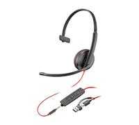 Poly Auriculares monoaurales Blackwire 3215 USB-C + Conector de 3