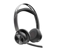 POLY - Auriculares Voyager Focus 2 USB-C-C con certificación Microsoft Teams + adaptador USB-C/A + base de carga
