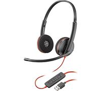 Plantronics Blackwire 3220 Binaural Diadema Negro Auriculares con Micrófono (Centro de llamadas/ Oficina, Binaural, Diadema, Negro, Alámbrico, Supraaural), Talla Única