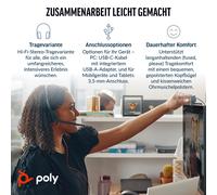 Poly Blackwire 3325 Headset Negro Serie Blackwire 3300