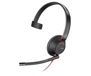 POLY Blackwire 5210 Auriculares Alámbrico Diadema Llamadas/Música USB Tipo C Negro, Rojo