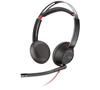 POLY Blackwire 5220 Auriculares Alámbrico Diadema Llamadas/Música USB Tipo C Negro, Rojo