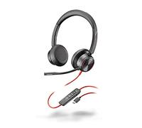 Poly Blackwire 8225 - Auriculares estéreo con Conector USB-C, cancelación Activa de Ruido y Brazo de micrófono Flexible, Color Negro