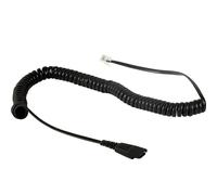 Poly Cable de conexión rizado Plantronics Cable de conexión rizado con conector Quick Disconnect y RJ9 para conectar auriculares Plantronics a teléfonos