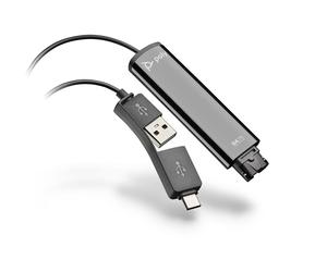 Poly Cable Poly DA75 Adaptador de audio QD - USB - A/USB-C para conectar los auriculares al PC