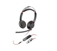 POLY Cuffie stereo Blackwire 5220 con connettore USB-C + spina da 3,5 mm + adattatore USB-C/A