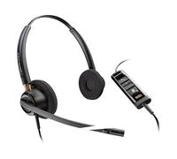 Poly - EncorePro 525 USB-A and USB-C USB Headset (Plantronics) - Acoustic Hearing Protection - Hold & Call Answer Buttons - Dual Ear Wearing Style