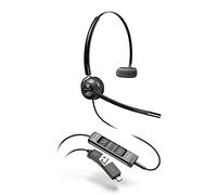 Poly - EncorePro 545 USB-A and USB-C USB Headset (Plantronics) - Acoustic Hearing Protection - Hold & Call Answer Buttons - Convertible Wearing Style