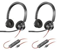 Poly Headset Blackwire C3320-M Stereo USB-C/A Teams (Paquete de 2)