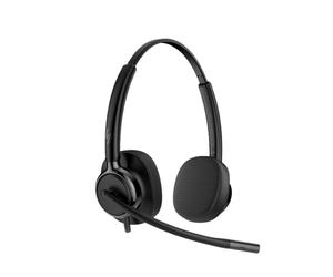 Poly HP Poly Mission 425 USB C A Duo Auricular USB estéreo con conexión USB C y adaptador USB A, micrófono con cancelación de ruido y audio super wideband
