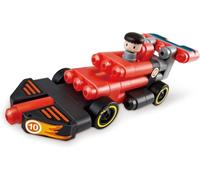 Poly-M Hape Polym Racing Car | Juego de 31 Piezas de Coche de Carreras de Ladrillos de construcción con Figuras y Accesorios