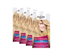 POLY PALETTE Crema de coloración intensiva 10-0/200, rubio natural claro nivel 3 (4 x 115 ml), abrillantador permanente para rubio radiante y duradero, efecto antiamarillento