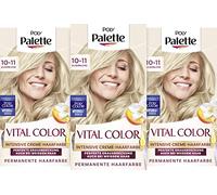 Poly Palette Vital Color Intensive Cream - Tinte para el cabello 10-11 rubio plateado (115 ml), aspecto natural y coloración duradera, coloración permanente para una cobertura del 100 % de las canas