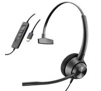 Poly Plantronics EncorePro 310 USB-C Auricular ligero mono USB-C, tecnología SoundGuard y reducción de ruido ideal para PC