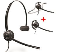 Poly Plantronics EncorePro HW540 Auricular con cable con tres sujeciones, cancelación de ruido y protección acústica - ideal para usuarios versátiles