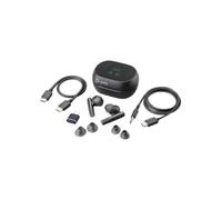Poly / Plantronics Poly Voyager Free 60+ MS USB-C Negro + Estuche táctil Auriculares bluetooth inalámbricos con dongle USB-C, incluye estuche de carga con pantalla