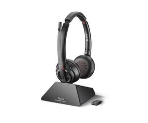 Poly Plantronics Savi 8220 UC MS Duo Auriculares inalámbricos Duo para profesionales optimizado para Microsoft Teams