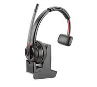 POLY Plantronics Savi W8210 Monoaural Diadema Negro - Auriculares con micrófono (Centro de llamadas/Oficina, Monoaural, Diadema, Negro, Inalámbrico, 180 m)