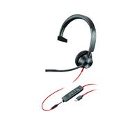 Poly Poly Blackwire 3315 USB-C MS +Jack 3,5 mm+ Adaptador USB-C/A Auricular para PC y disp.móviles con triple conexión con la mejor experiencia de audio en