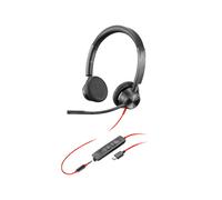 Poly Blackwire 3325 Stereo USB-C Headset +3.5mm Plug +USB-C/A Adapter 8X221AA