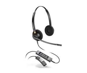 Poly Poly EncorePro 525 MS estéreo USB-A Auriculares profesionales con micrófono de cancelación de ruido, conexión USB-A/C y certificación para Microsoft