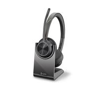 Poly Poly Voyager 4320 USB-A + soporte de carga Auriculares estéreo inalámbricos y flexibles para una inmersión sonora total en sus reuniones a distancia