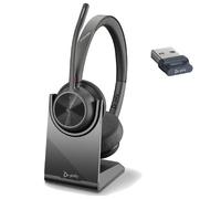 Poly Poly Voyager 4320 USB-C Microsoft Teams + Base de carga Auriculares estéreo inalámbricos para PC y Smartphone, ideales para profesionales flexibles