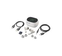 Poly Poly Voyager Free 60+ Blanco UC USB-C + Estuche táctil Auriculares bluetooth inalámbricos con dongle USB-C, incluye estuche de carga con pantalla