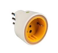 Poly pool Adaptador con Punto luz Nocturna crepuscular de Encendido automático, Naranja, PP2230.4, 250 voltsV