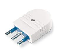 POLY POOL-Enchufe Con Toma de Tierra, 16 A, Salida del Cable Axial, Diámetro de Rosca de Color Blanco