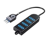 Poly Pool pp0387.2s Enchufe múltiple con 4 enchufes 10 A y 1.5 m Cable, Negro