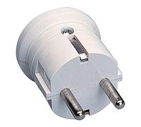 Poly Pool PP0407X Enchufe móvil 16 A 2P+T Terra lateral estándar alemán Schuko, blanco