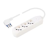 Poly Pool PP0536XL - Enchufe múltiple Elix con 3 Tomas Pluristandard, 1,5 m, Cable e Interruptor, Color Blanco