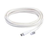 POLY POOL | PP0622XAM Cable coaxial 5 m para TV y antena blanca