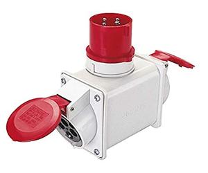 Poly Pool PP0643X Adaptador Doble con Enchufe y 2 Tomas IEC309