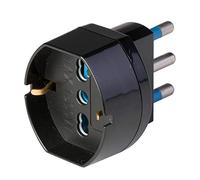 Poly Pool PP2332.1X - Adaptador de enchufe grande de 16 A con toma P40, enchufe estándar italiano y alemán, negro