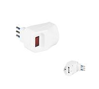 Poly Pool PP2387 MULTISIZE - Adaptador de enchufe de 10 A, 3 enchufes de 10/16 A, color blanco