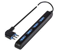 Poly Pool PP2522.2, enchufe múltiple 250 V ~ con 4 tomas 10/16 A 2P + T, cable 1.5 m, negro.