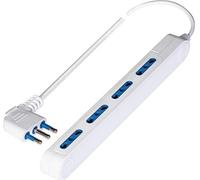 Poly pool pp2522 enchufe múltiple spaziozero con enchufe 16 A grande y 4 enchufes bivalenti 1,5 m Cable Blanca