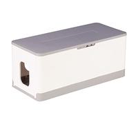 POLY POOL - PP2606 Caja Portacables Recoge y Esconde Cables - Protección para Multitomas Cables Prolongadores - caja Cubre Cables y Tomas con 2 Aperturas Traseras y 2 Entradas Laterales